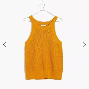 Madewell XXL Sweater Tank in Mustard Yellow